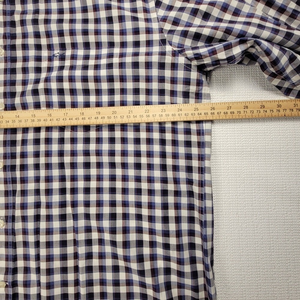 Paul Shark Long Sleeve Button Down Shirt Plaid Men Size 44 (2XL) Italy Designer - Picture 5 of 7